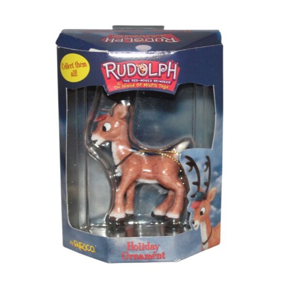 VTG Enesco Rudolph The Red Nosed Reindeer Christmas Ornament Coach Comet 1999 - Picture 1 of 6